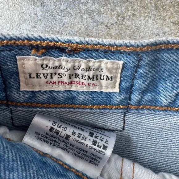 Levi's Premium Wedgie‎ Fit Cutoff Denim Shorts W26 Y2K Festival Raw Hem